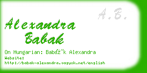 alexandra babak business card